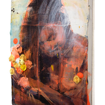 Tusche und Acryl auf Leinwand, 24 x 18 cm
